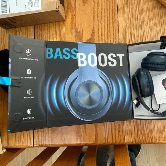 Brookstone SmartTouch Wireless Headphones - Blue - Picture 2 of 7